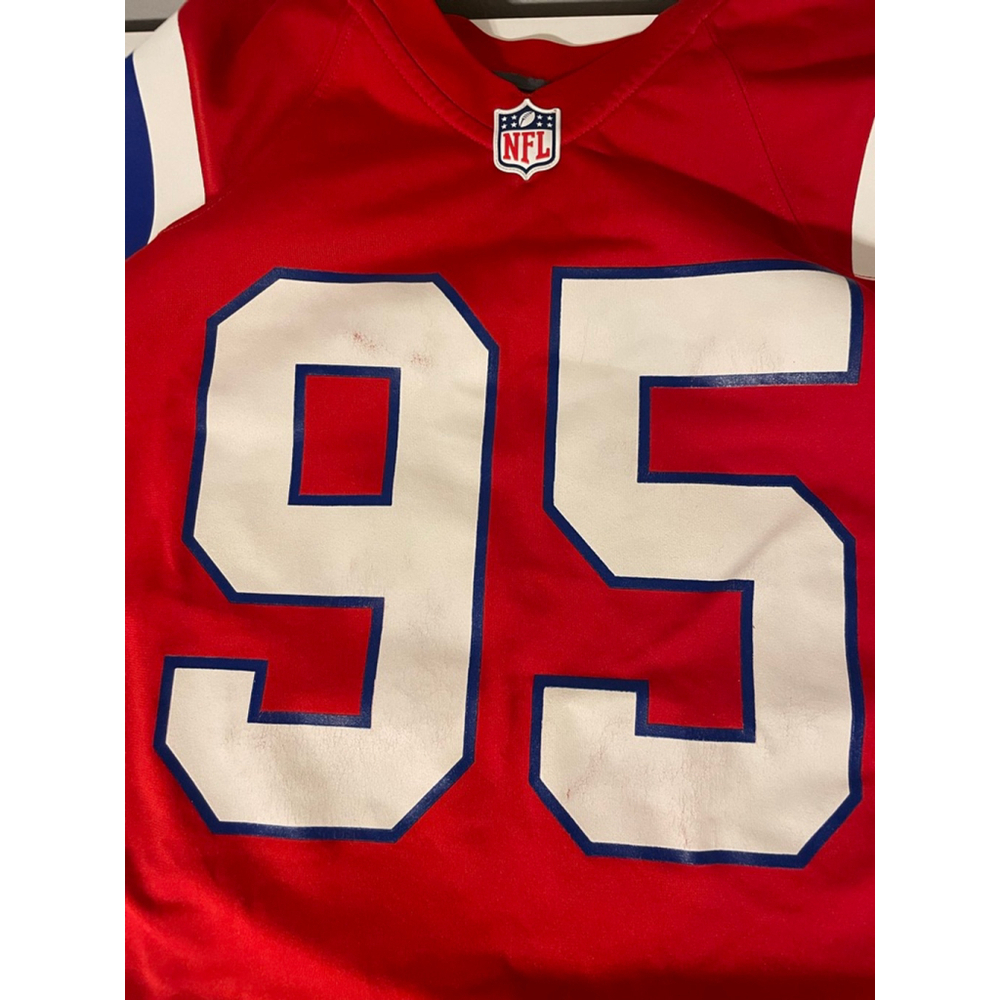 XXL Nike NFL Players CHANDLER JONES No 95 NEW ENGLAND PATRIOTS Football Jersey - Picture 5 of 12